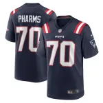 Men's New England Patriots Jeremiah Pharms Jr.  Navy Team Game Jersey
