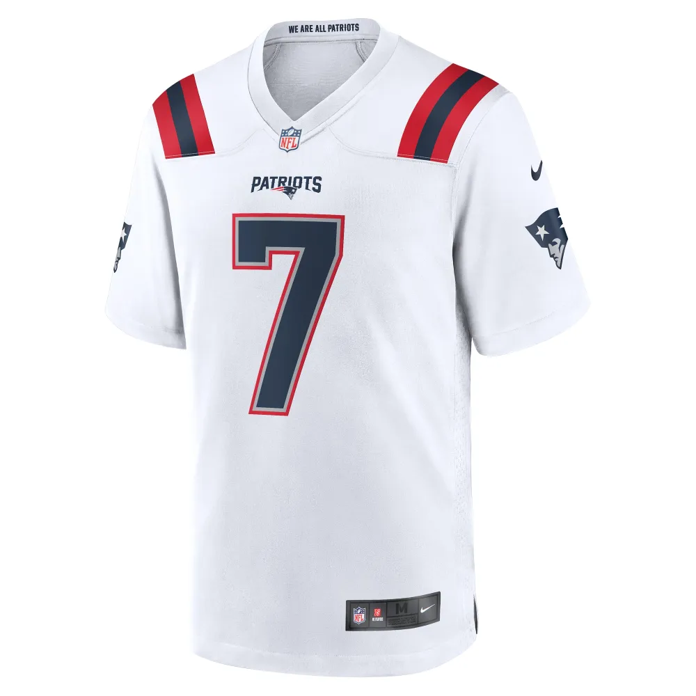Men's New England Patriots JuJu Smith-Schuster White Game Player Jersey