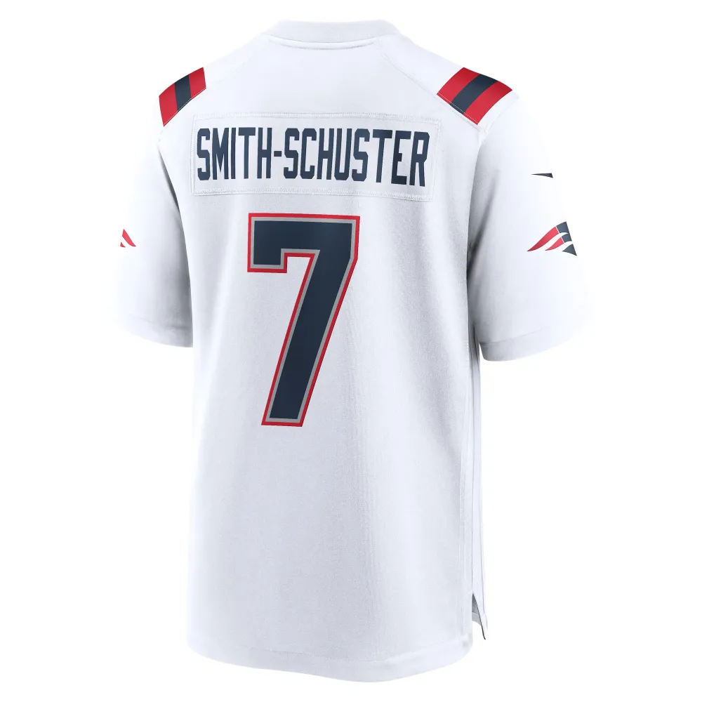 Men's New England Patriots JuJu Smith-Schuster White Game Player Jersey