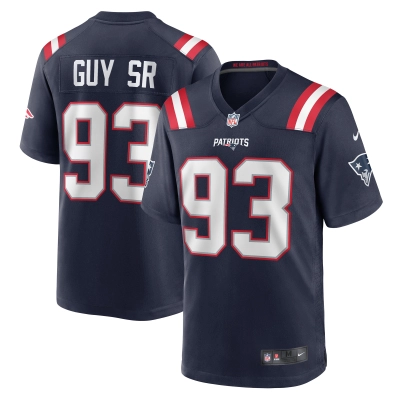 Men's New England Patriots Lawrence Guy  Navy Team Game Jersey 01
