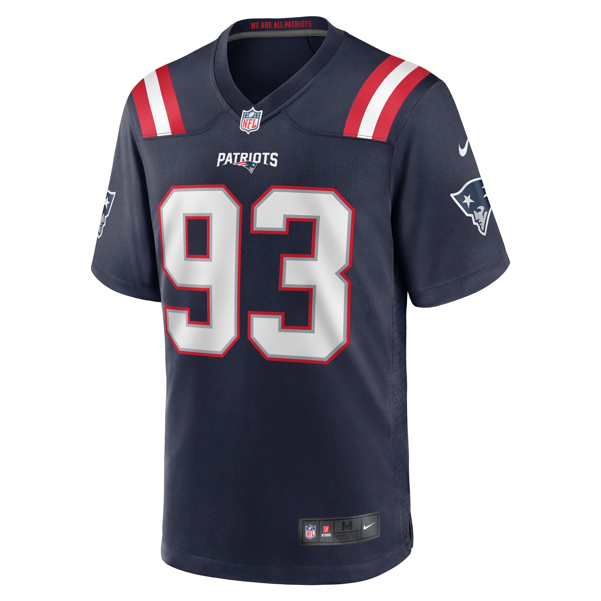 Men's New England Patriots Lawrence Guy  Navy Team Game Jersey