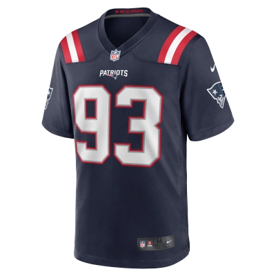 Men's New England Patriots Lawrence Guy  Navy Team Game Jersey 02