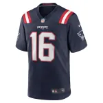 Men's New England Patriots Malik Cunningham  Navy Team Game Jersey