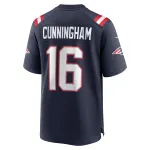 Men's New England Patriots Malik Cunningham  Navy Team Game Jersey