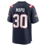 Men's New England Patriots Marte Mapu  Navy Team Game Jersey