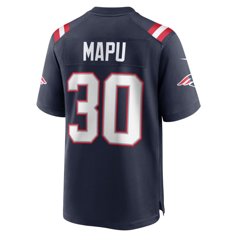 Men's New England Patriots Marte Mapu  Navy Team Game Jersey