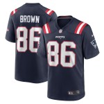 Men's New England Patriots Pharaoh Brown  Navy Team Game Jersey