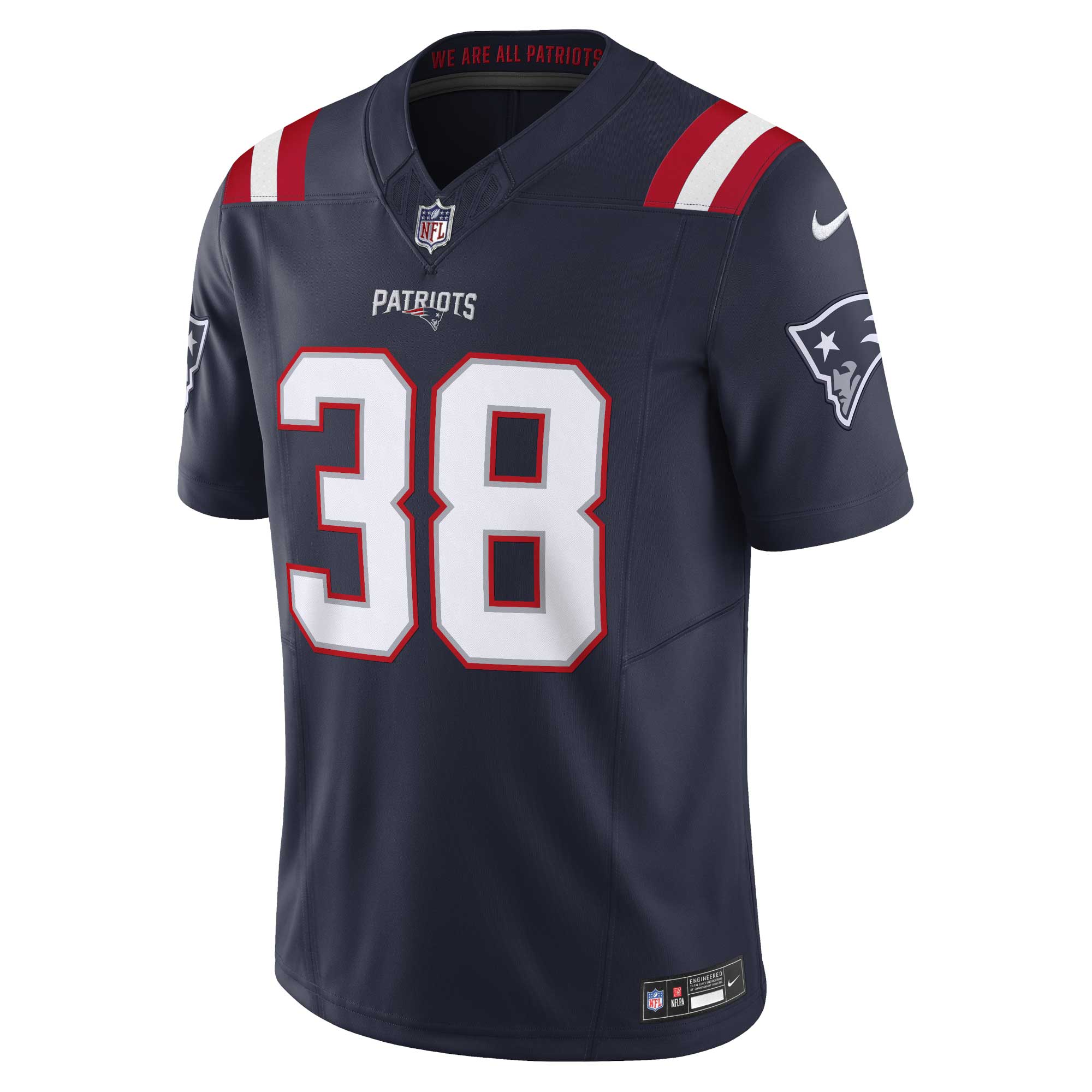 Men's New England Patriots Rhamondre Stevenson Navy Vapor F.U.S.E. Limited Jersey
