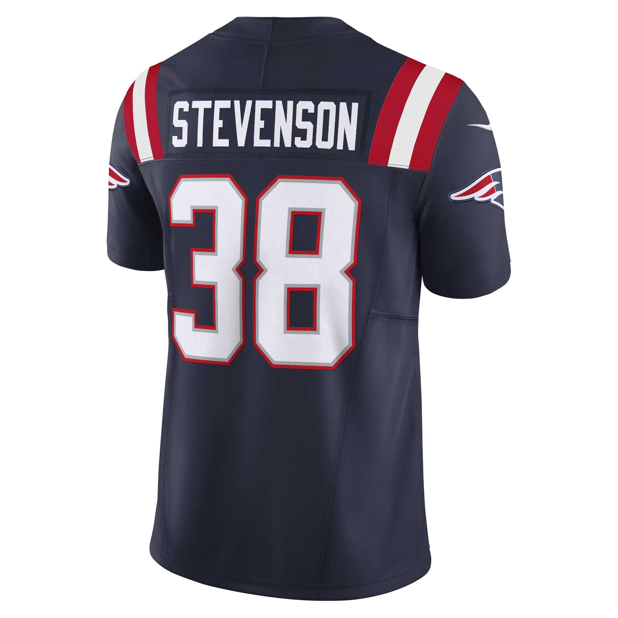 Men's New England Patriots Rhamondre Stevenson Navy Vapor F.U.S.E. Limited Jersey