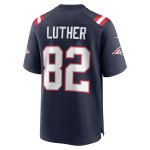 Men's New England Patriots T.J. Luther  Navy Team Game Jersey
