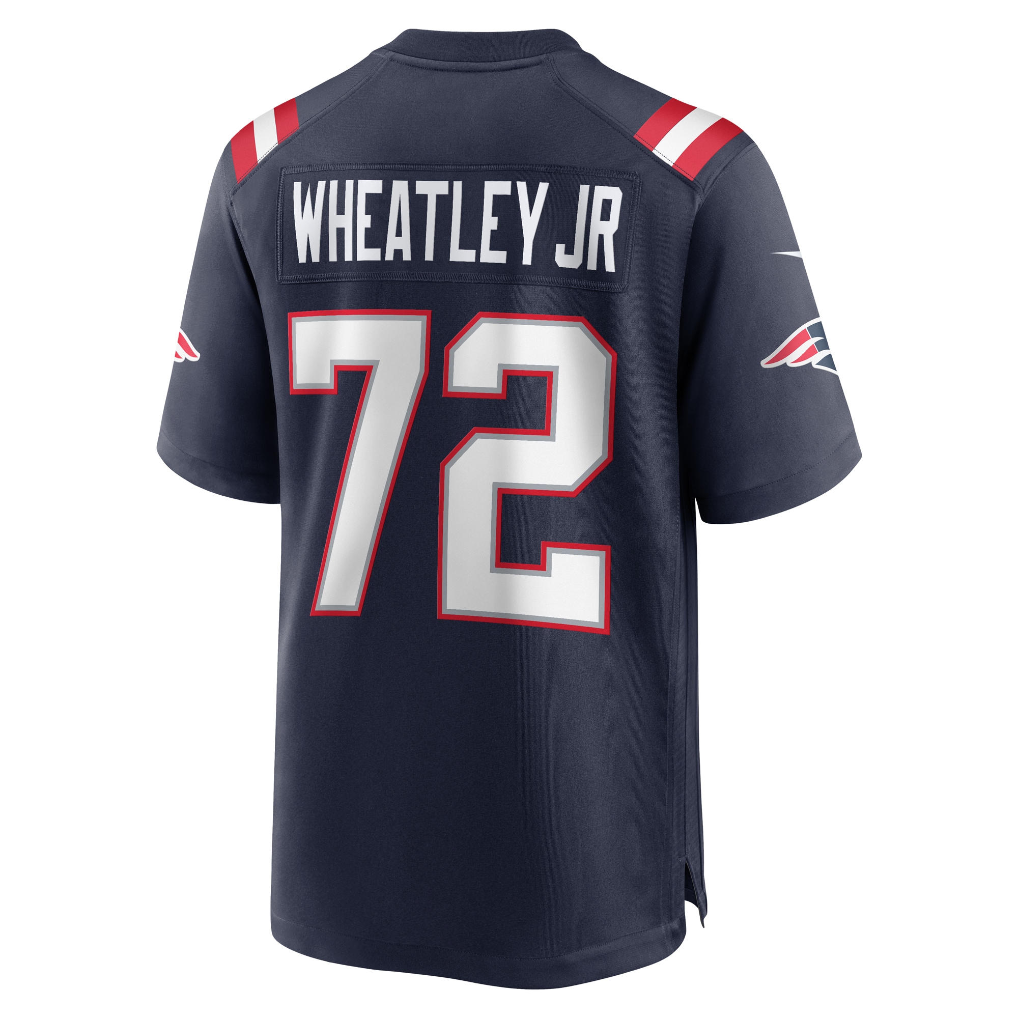 Men's New England Patriots Tyrone Wheatley  Navy Team Game Jersey