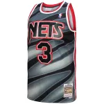 Men's New Jersey Nets Drazen Petrovic Black 1990/91 Hardwood Classics Reload 3.0 Swingman Jersey