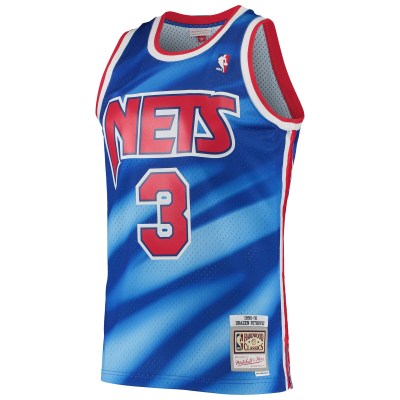 Men's New Jersey Nets Drazen Petrovic Blue 1990/91 Hardwood Classics Swingman Jersey 02