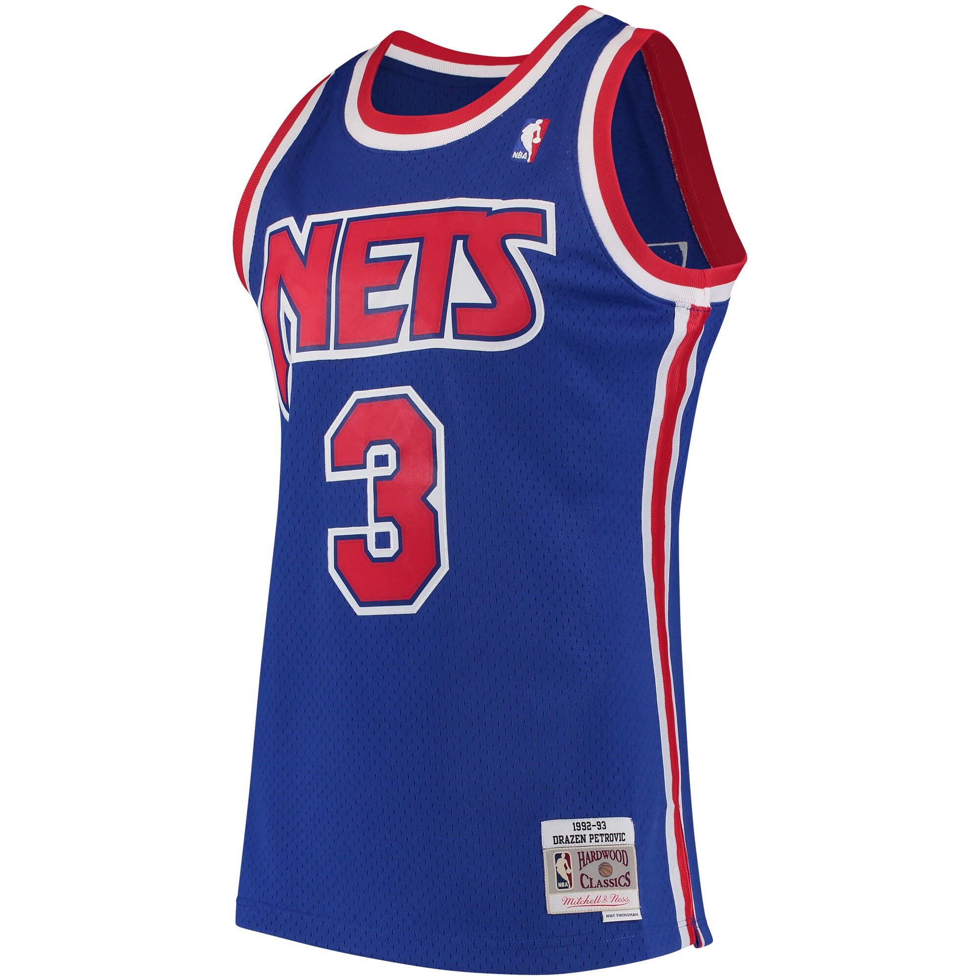 Men's New Jersey Nets Drazen Petrovic Royal 1992/93 Hardwood Classics Swingman Jersey