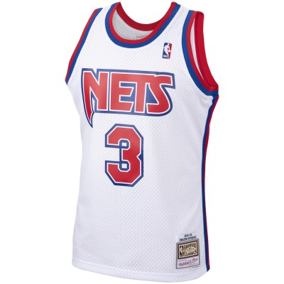 Men's New Jersey Nets Drazen Petrovic White 1992/93 Hardwood Classics Swingman Jersey 02