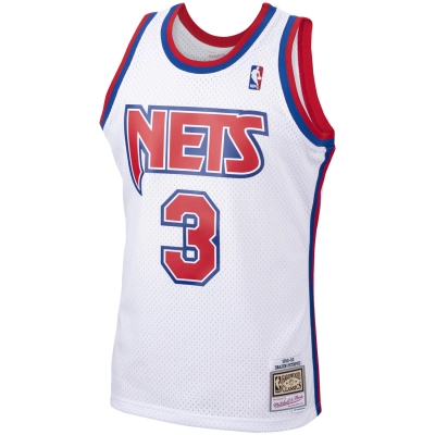 Men's New Jersey Nets Drazen Petrovic White 1992/93 Hardwood Classics Swingman Jersey 02