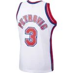 Men's New Jersey Nets Drazen Petrovic White 1992/93 Hardwood Classics Swingman Jersey