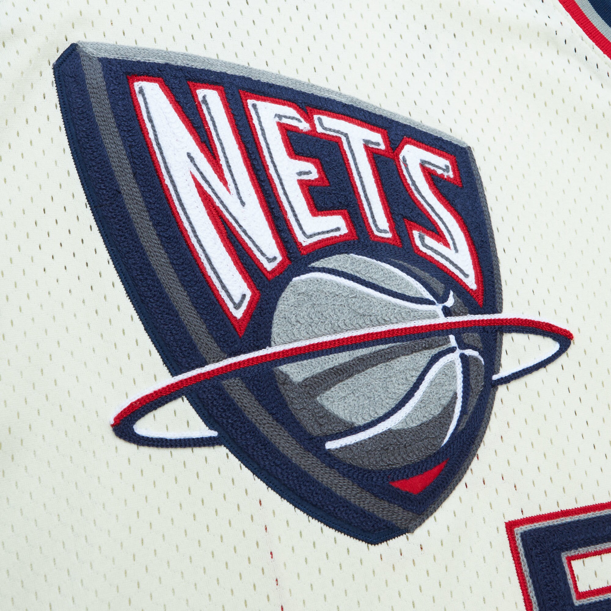 Men's New Jersey Nets Jason Kidd Cream Chainstitch Swingman Jersey