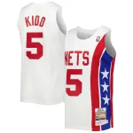 Men's New Jersey Nets Jason Kidd White Hardwood Classics Swingman Jersey