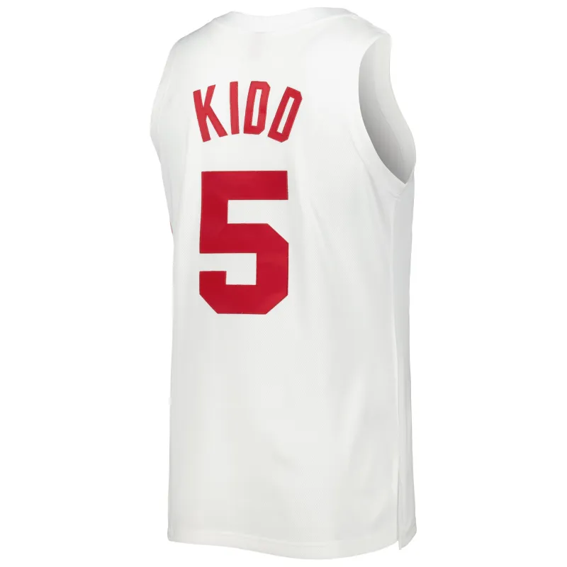 Men's New Jersey Nets Jason Kidd White Hardwood Classics Swingman Jersey