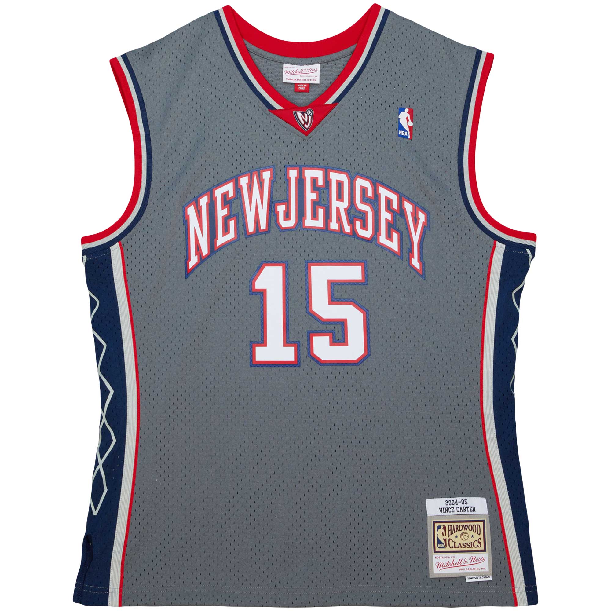 Men's New Jersey Nets Vince Carter Gray 2001/02 Hardwood Classics Swingman Jersey