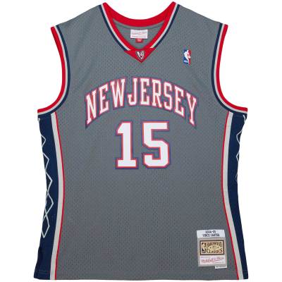 Men's New Jersey Nets Vince Carter Gray 2001/02 Hardwood Classics Swingman Jersey 02