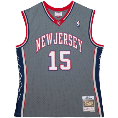 Men's New Jersey Nets Vince Carter Gray 2001/02 Hardwood Classics Swingman Jersey 02