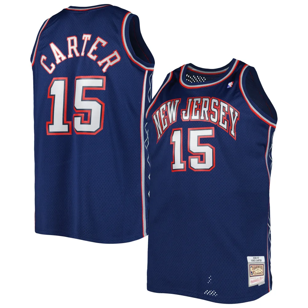 Men's New Jersey Nets Vince Carter Navy Big & Tall Hardwood Classics 2006/07 Swingman Jersey