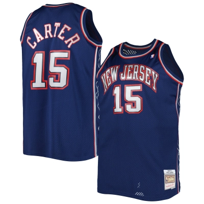 Men's New Jersey Nets Vince Carter Navy Big & Tall Hardwood Classics 2006/07 Swingman Jersey 01