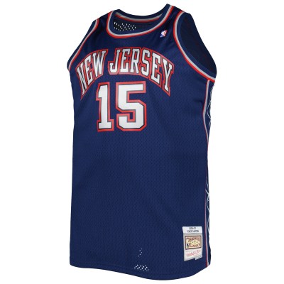 Men's New Jersey Nets Vince Carter Navy Big & Tall Hardwood Classics 2006/07 Swingman Jersey 02