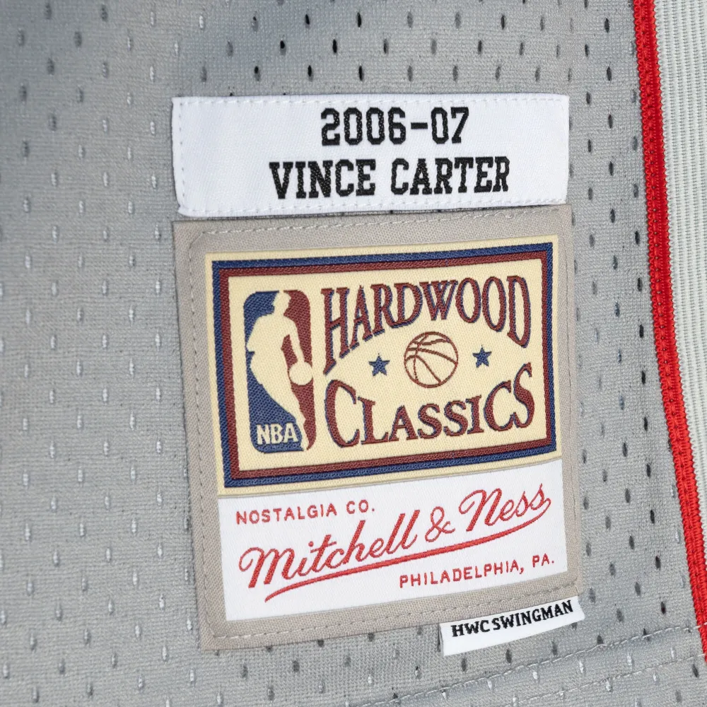 Men's New Jersey Nets Vince Carter Navy/Gray Hardwood Classics 2006/07 Split Swingman Jersey