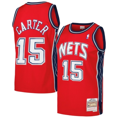 Men's New Jersey Nets Vince Carter Red 2006/07 Hardwood Classics Swingman Jersey 01