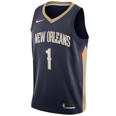 Men's New Orleans Pelicans Zion Williamson Navy 2019 NBA Draft First Round Pick Swingman Jersey - Icon Edition 02