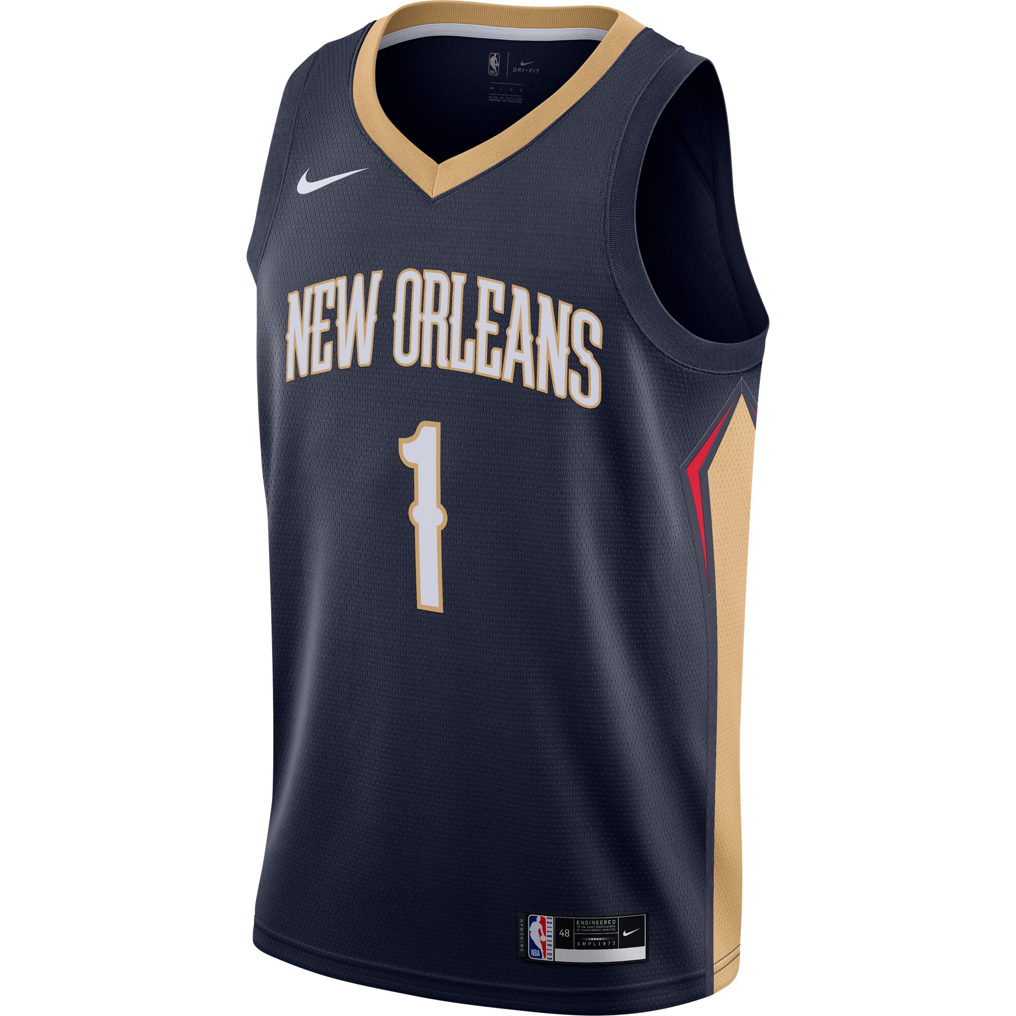 Men's New Orleans Pelicans Zion Williamson Navy Swingman Jersey - Icon Edition