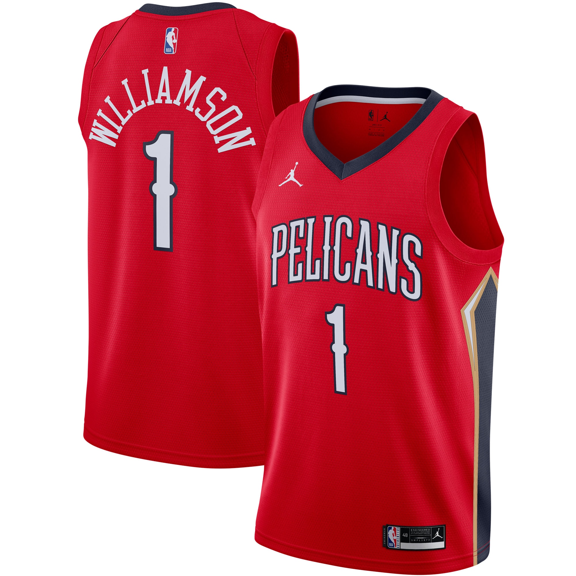 Men's New Orleans Pelicans Zion Williamson Red 2020/21 Swingman Jersey - Statement Edition