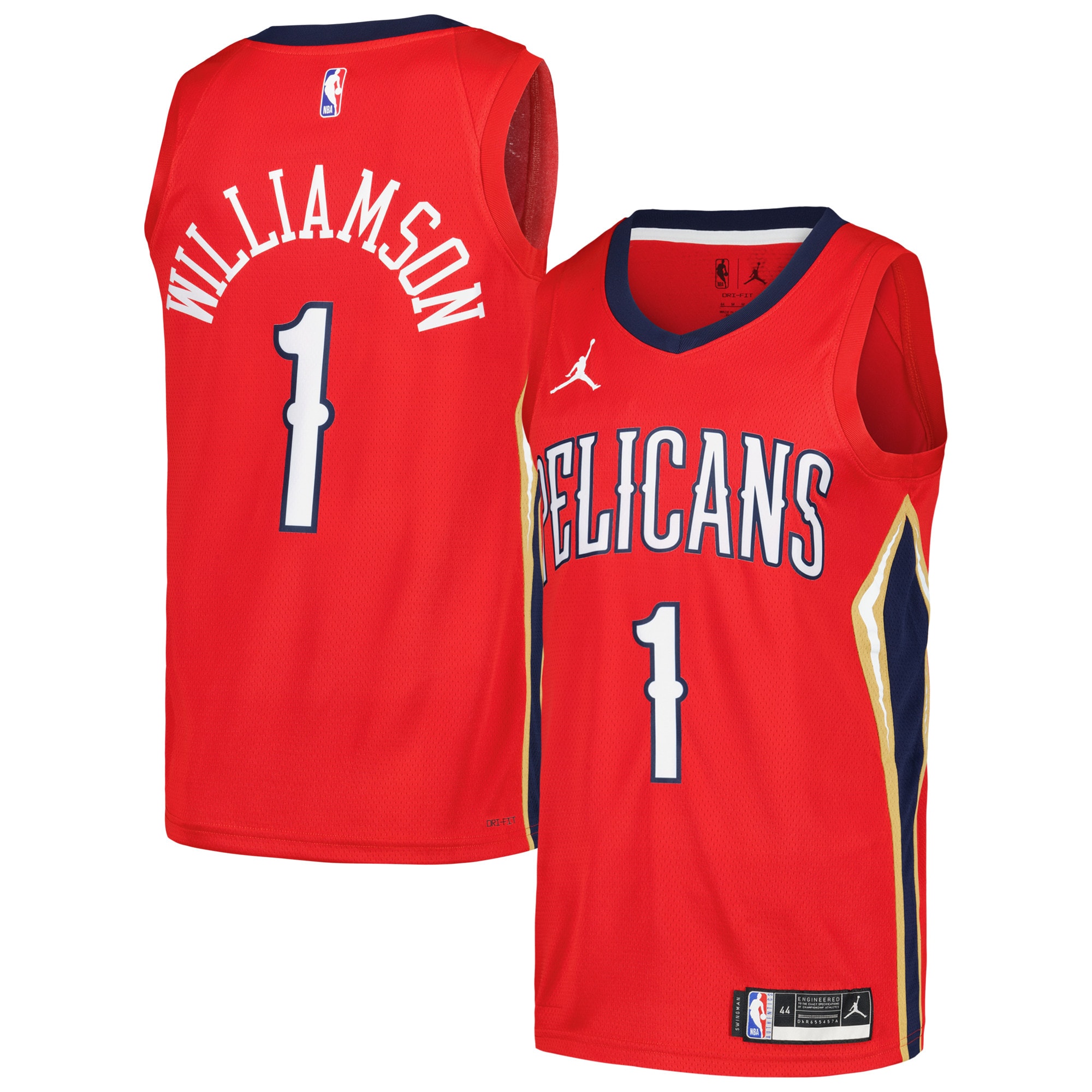 Men's New Orleans Pelicans Zion Williamson Red Swingman Player Jersey - Statement Edition