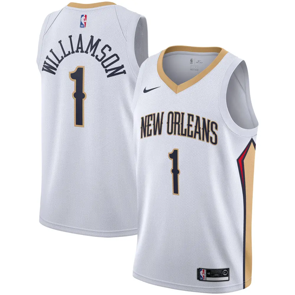 Men's New Orleans Pelicans Zion Williamson White 2019/2020 Swingman Jersey - Association Edition