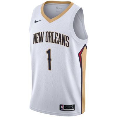 Men's New Orleans Pelicans Zion Williamson White 2019/2020 Swingman Jersey - Association Edition 02