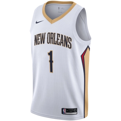 Men's New Orleans Pelicans Zion Williamson White 2019/2020 Swingman Jersey - Association Edition 02