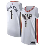 Men's New Orleans Pelicans Zion Williamson White 2021/22 Swingman Jersey - City Edition