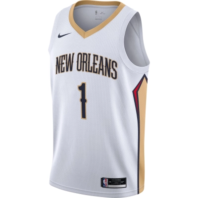 Men's New Orleans Pelicans Zion Williamson White Swingman Jersey - Association Edition 02