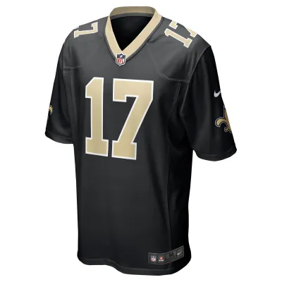 Men's New Orleans Saints A.T. Perry Black Team Game Jersey 02