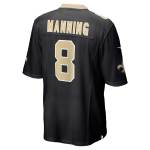 Men's New Orleans Saints Archie Manning Black Retired Player Game Jersey