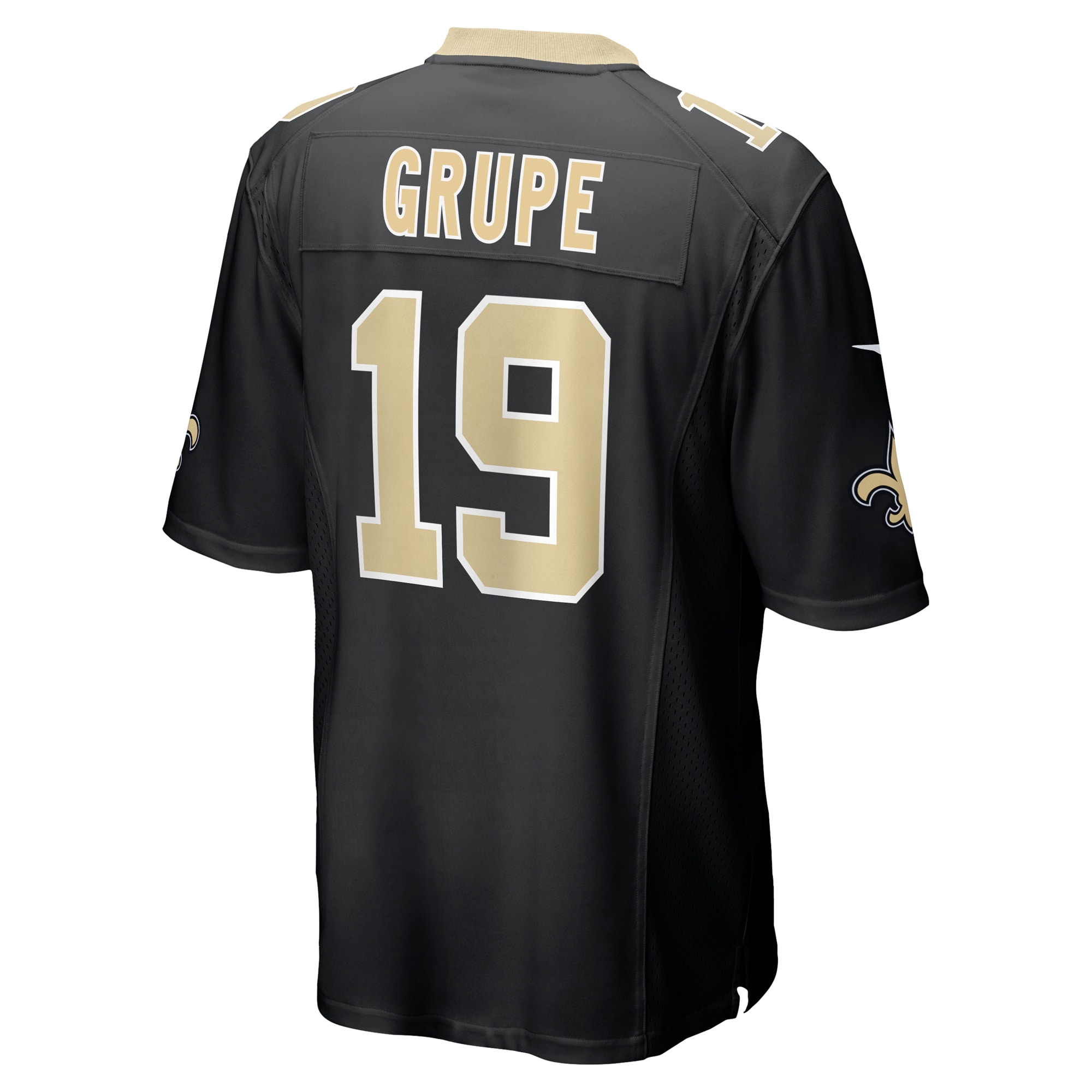 Men's New Orleans Saints Blake Grupe Black Team Game Jersey