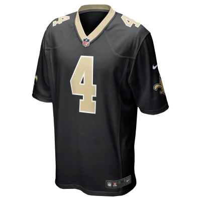 Men's New Orleans Saints Derek Carr Black Game Jersey 02