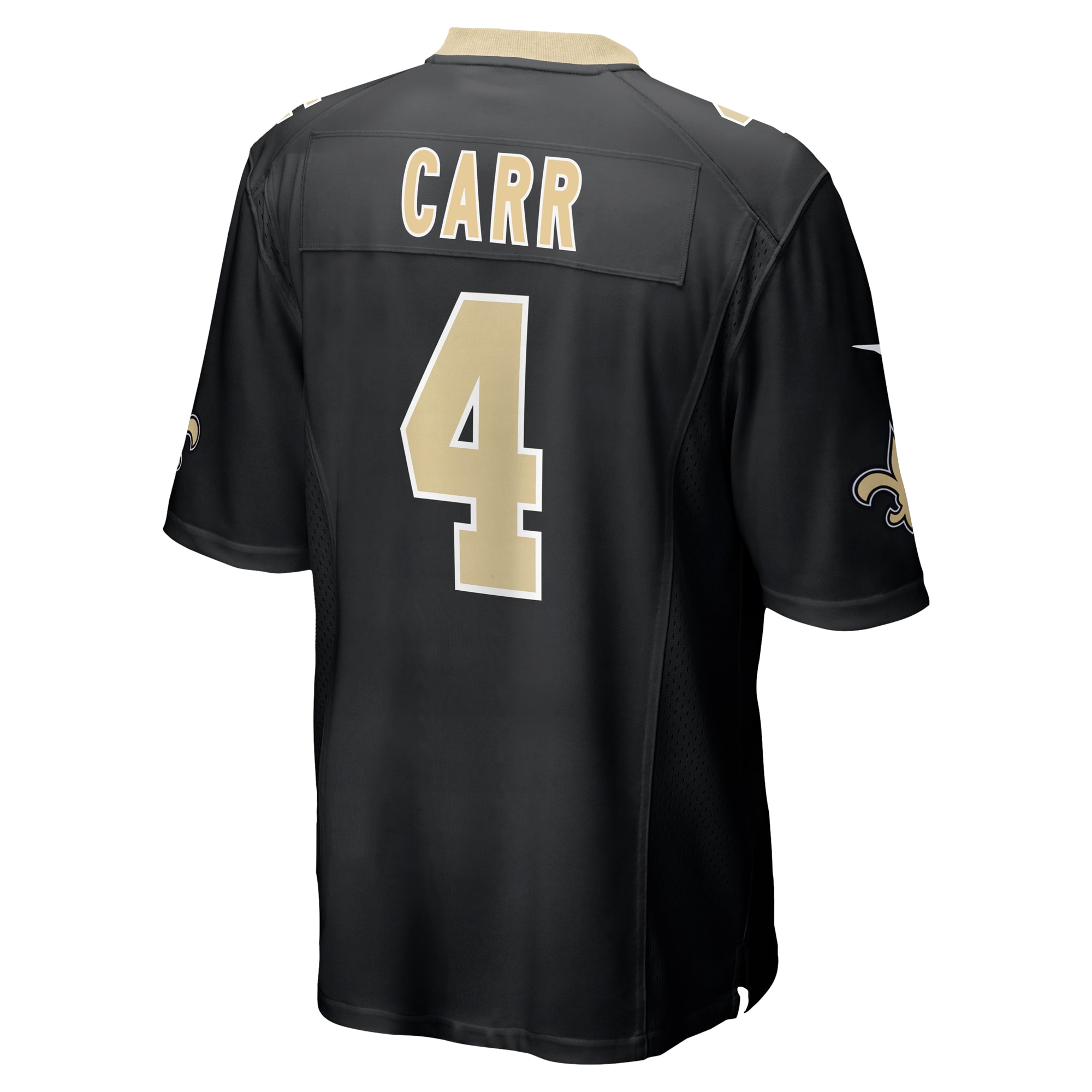 Men's New Orleans Saints Derek Carr Black Game Jersey