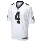 Men's New Orleans Saints Derek Carr White Game Player Jersey