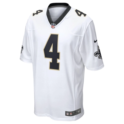 Men's New Orleans Saints Derek Carr White Game Player Jersey 02