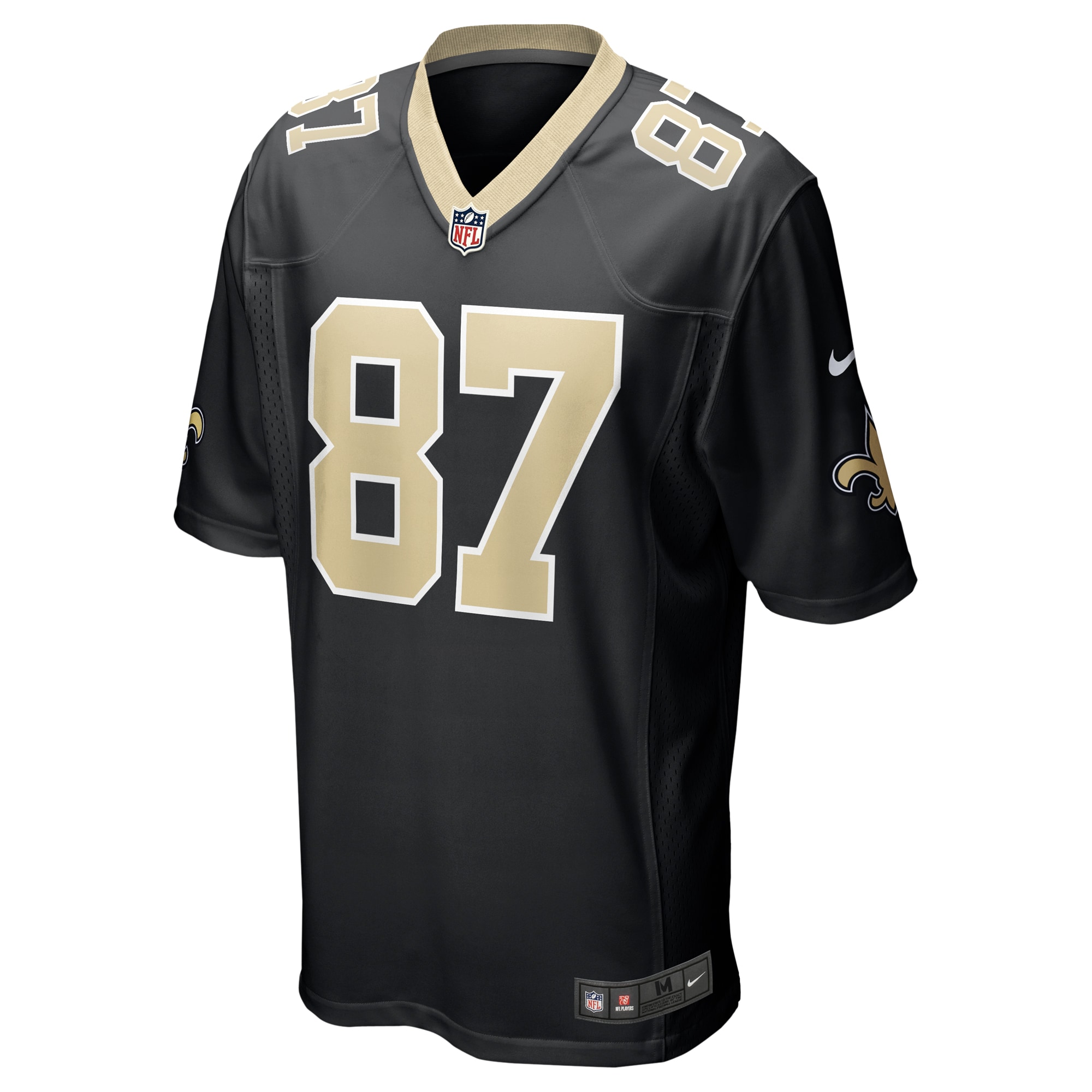Men's New Orleans Saints Foster Moreau Black Team Game Jersey