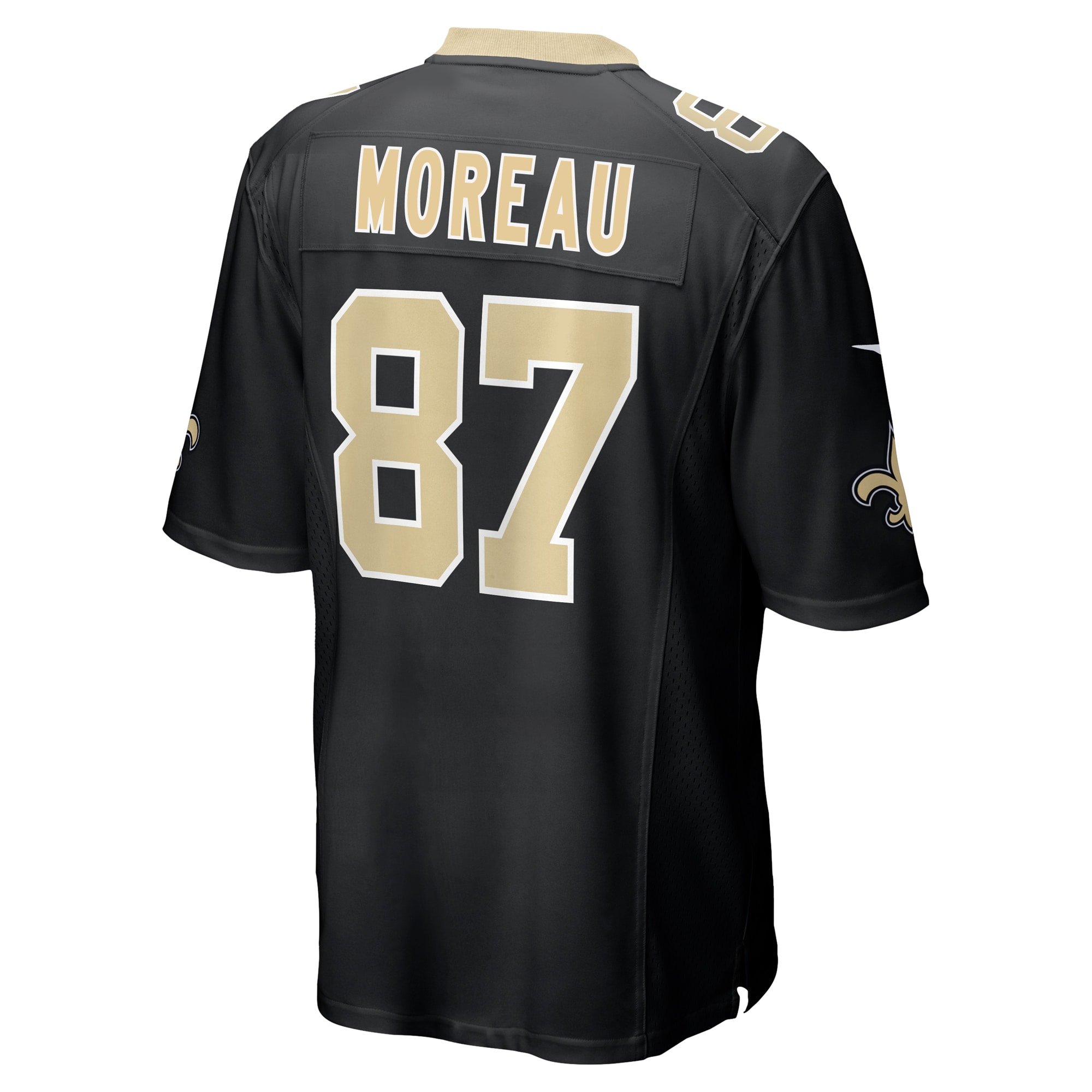 Men's New Orleans Saints Foster Moreau Black Team Game Jersey